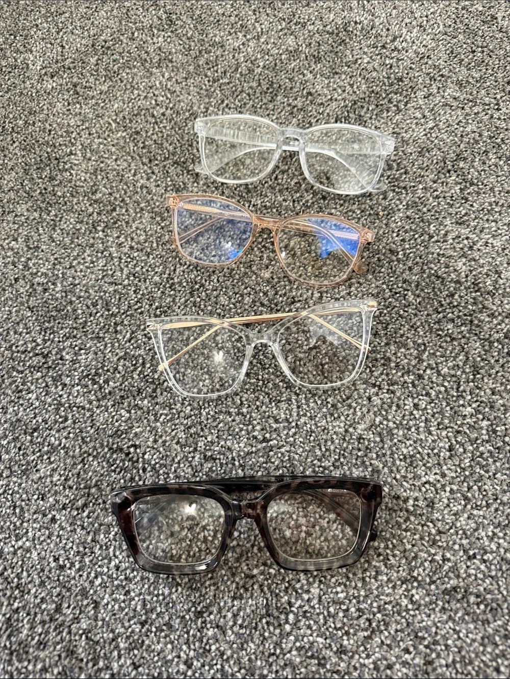 Clear and Tortoise Women's Fashion Eyeglasses - Set of 4